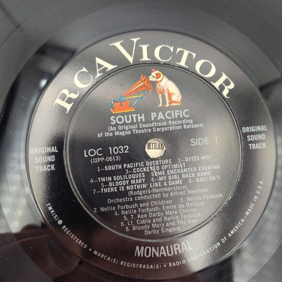 South Pacific Soundtrack 12" Record Album LP RCA Victor LOC-1032 Mono - copy - Picture 6 of 9
